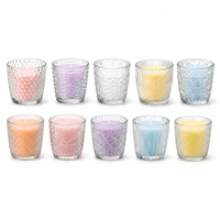 Porte-bougie à la bougie tealight en verre gaufré vintage personnalisable, base lourde, coupe en verre transparent, souvenir de mariage, cadeau