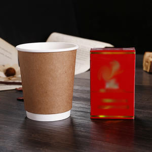 Tazas de bebidas carbonatadas de vino y café de una sola pared con tapa Papel artesanal Recubierto de PE para uso de agua mineral - Product Image 4