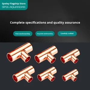 Phụ kiện nối đồng nhỏ hình chữ T, bề mặt nhẵn, chất liệu hợp kim, rèn, ba đường nối dùng cho hệ thống lạnh, nước, ống nước, hàn - Product Image 5