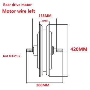 <span class=keywords><strong>Moteur</strong></span> de moyeu BLDC 20 pouces 48V 60V 1000W pour tricycle électrique, rickshaw, vélo électrique, vélo, propulsion <span class=keywords><strong>avant</strong></span> et arrière - Product Image 6