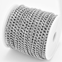 Colliers semi-finis en gros, colliers en acier inoxydable, accessoires de bijoux, collier DIY, bracelet, chaîne de corps