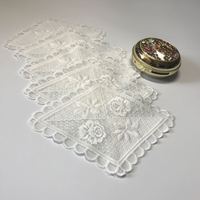 Accessoires de décoration : garnitures, nappes, tapis de table, coussins de canapé, sets de table brodés en dentelle, dessous de verre, articles en tissu d'art, décorations de cuisine, nappes de table