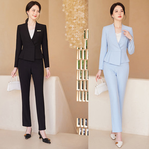 Women's Suit Set Long Sleeve Polyester Workwear For Beauty Salon Jewelry Store Gold Shop Fall 2025 Comfortable Casual Jacket - Product Image 1
