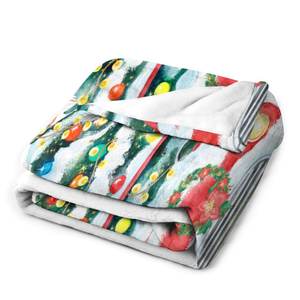 Manta de invierno de poliéster 100%, 50x60 pulgadas, suave y cómoda, manta de aire acondicionado de oficina de punto navideño - Product Image 2