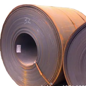 A36 s235jr laminati a caldo bobina di acciaio al carbonio prezzo per tonnellata di alta qualità hrc q235 q345 laminata a caldo in metallo bobina di acciaio al carbonio