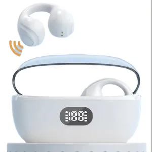 Ringan & stabil cocok Mini desain telinga terbuka klip telinga headphone konduksi tulang earbud nirkabel