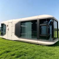 Maison capsule intelligente entièrement meublée, maisons préfabriquées, maison conteneur, maison mobile préfabriquée, petite cabane conteneur extérieure