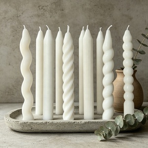 Nordische INS Gedrehte Spiralkerzen mit Langem Stiel Duftkerze für Romantische Atmosphäre bei Hochzeit, Party und Heimdekoration - Product Image 1