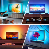 Kit d'éclairage d'ambiance pour téléviseur Fancy H*MI Sync Box, lumière ambiante intelligente RGBIC pour téléviseur, bande LED DreamColor synchronisée avec la musique, WiFi, pour home cinéma