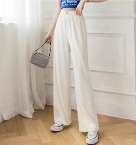 Autumn Casual High Waist Wide Leg <strong>Pants</strong> for Women Elastic One Size Simple Temperament Loose Fit for Office High Street Style - Product Image 2