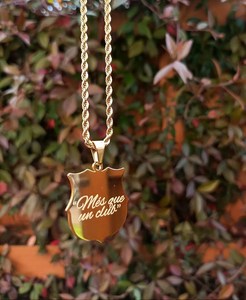 Collar con Colgante del FC <span class=keywords><strong>Barcelona</strong></span>, Joyería para Fanáticos del Club de Fútbol Barça, Regalo Personalizado Grabado en Acero Inoxidable, Joyería Deportiva - Product Image 4