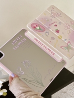 Coque de protection antichoc à imprimé floral papillon très vendue pour iPad 5 6 7 8 9 Pro 2 3 et Air