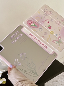 Coque de protection antichoc à imprimé floral papillon très vendue pour <span class=keywords><strong>iPad</strong></span> 5 6 7 8 <span class=keywords><strong>9</strong></span> <span class=keywords><strong>Pro</strong></span> 2 3 et Air - Product Image 2