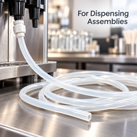 Tube en silicone translucide sur mesure, tube en silicone transparent flexible pour pompes de transfert de fluides et équipements de distribution OEM ODM