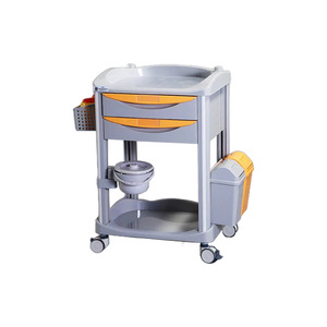 Chariot médical pour citoyens de classe inférieure XQ-ZL-01 en profilé aluminium ABS, chariot de traitement double couche pour usage hospitalier - Product Image 3