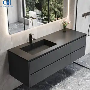 Простая дизайнерская водостойкая настенная плавающая раковина для ванной и кухни, настенный шкаф для ванной комнаты, туалетный столик с аптечкой