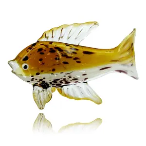 زجاج مورانو تماثيل صغيرة على شكل حيوانات منزل الديكور الساخن بيع الجملة الزجاج الأسماك