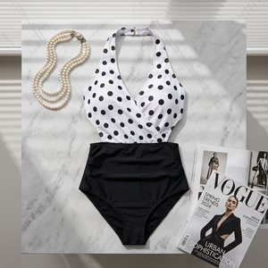 Tela de Traje de Baño Reciclada de Alta Calidad, Lisa, JACQ, Elástica, Tricot, 95% Poliéster Reciclado, 5% Elastano, Cuello Alto, Bikini Plus Size - Product Image 1
