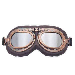 Gafas de Motocicleta con Marco de Cobre, Lentes Esféricas de Policarbonato de Aro Completo, Antivaho, Protección UV, Protección Ocular para Hombres al Aire Libre - Product Image 3