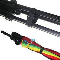 20 correas de amarre de cable de gancho y bucle de nailon negro de 350 mm correas de cincha reutilizables correas de almacenamiento
