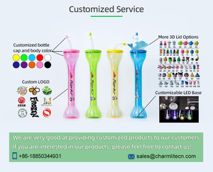 Biểu tượng tùy chỉnh 16oz/24oz/32oz/48oz/100oz vaso yarda Para cerveza cổ dài slushy cup daiquiri nhựa bằng Cháo sân ly với rơm - Product Image 2