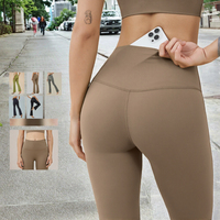 Pantalon de yoga taille haute imprimé pour le sport, en Spandex/Nylon, longueur intégrale, amincissant, extensible dans quatre directions, sensation seconde peau, sans coutures, 220g