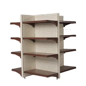 Four Way Display Stand Fixtures Multifunctional Supermarket Shelving