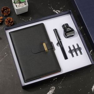 Wholesale High Quality Custom Promotional <b>Notebooks</b> Corporate Business Gift <b>Set</b> With Customized Logo A5 Pu Hardcover <b>Notebooks</b> - Product Image 3