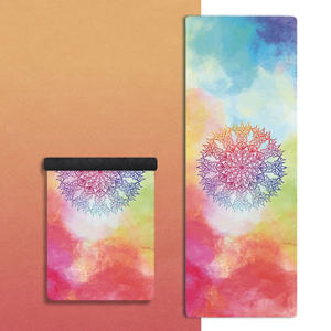 Tapete de Yoga Ultrafino Plegable Multicolor de Gamuza, Profesional, Antideslizante, con Reverso de Goma Natural Ecológica - Product Image 1