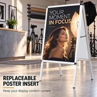 Support de signalisation pliable en forme de A avec graphiques d'affiches interchangeables