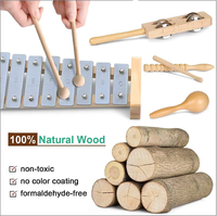 Wooden Musical Instruments Set, Percussion Set with Xylophone Educational Music Toys for Kids and Toddlers
