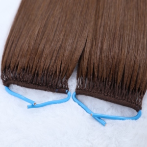 Extensions de cheveux à clipser <span class=keywords><strong>sans</strong></span> fil, double plume, Remy, cheveux vietnamiens, lisses, bruns, pour postiche - Product Image 2