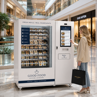 Máquina Expendedora de Comida Caliente Totalmente Automática XG con Almacenamiento Refrigerado a -18°C, Calentador por Microondas, Comidas Frescas y Congeladas