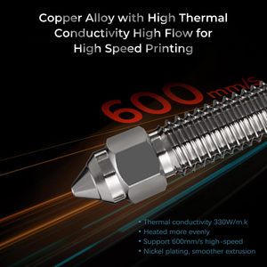 Kit de accesorios para impresora 3D Creality K1, 4 Uds., acero endurecido, 4 Uds., boquillas extrusoras de aleación de cobre, boquilla de alto rendimiento de 0,4mm y 0,8mm - Product Image 6