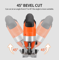 Sierra de calar inalámbrica industrial KAFUWELL PA4509H, kit con motor sin escobillas de iones de litio de 20 V, orbital en forma de T, 3000 spm, para corte de madera