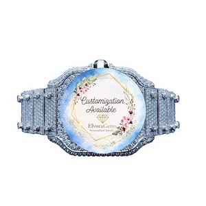 Stainless Steel ElvoraGems Women's <b>Round</b> Fashion Smart Watch Gems Band Customization Available 42mm - Product Image 1