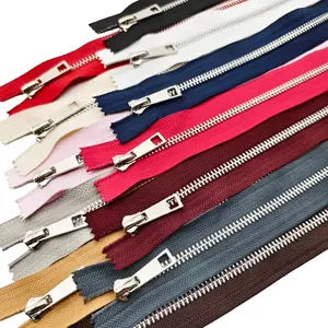 8 # kim loại dây kéo nhà máy bán buôn tùy chỉnh vàng răng cho dây kéo tự động khóa các loại khác nhau của dây kéo kim loại cho quần áo