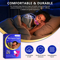 Bande adhésive microporeuse en forme de lèvres pour une meilleure respiration, bande buccale pour homme et femme, bande buccale pour dormir