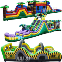 Parcours du Combattant Gonflable Géant Commercial pour Adultes, Activités Sportives pour Enfants, Parcours d'Obstacles Gonflable pour Adultes