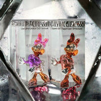 CLF CL-PL1 Chrome Rose Bleu Noir Donald Duck Modèle en résine peint à la main Statue artisanale Brillant Électroplaqué Haute Qualité Dessin Animé