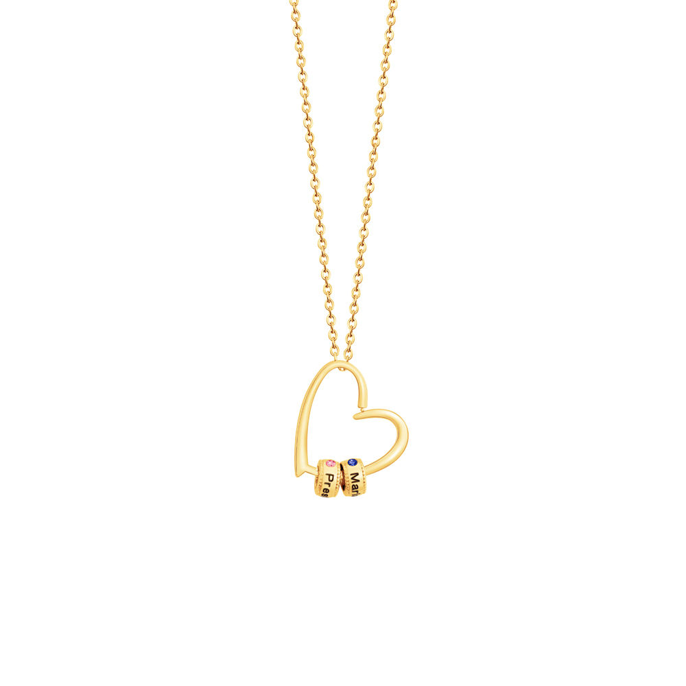 12*13.5mm heart Gold