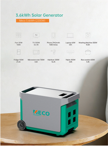 Generador de Energía Solar <span class=keywords><strong>MECO</strong></span> de 2200w, Estación de Energía con Batería de Litio de 3.6kwh, Generador de 2200w con Sistema MPPT para el Hogar - Product Image 5