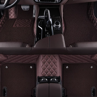Haute qualité vente entièrement entouré luxe Durable Anti-usure cuir fil anneau tapis de voiture 4 pièces tapis de sol de voiture pour Volkswagen