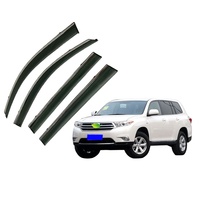 Déflecteur de vitres de porte-fenêtre en acier inoxydable, pour Toyota Highlander, 2008 2009, 2010, 2011, 2015, 2019, 2020