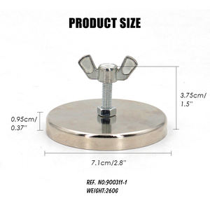 2.8 Inch Nickel-Coated Magnet Mount Cargo Carrier <b>Bracket</b> Safety Flag Holder - Product Image 2