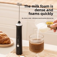 Luftdruckunterstützter Elektrischer Milchaufschäumer mit USB-Aufladung für Creme und Protein, Schaumerzeuger für Bäckerei und Haushalt