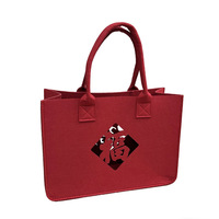 Sac fourre-tout en feutre personnalisé, cadeau promotionnel, sac à main, sac de shopping en feutre avec logo imprimé, vente en gros d'usine