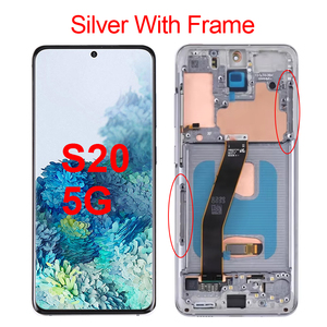 6.2 "orijinal süper AMOLED dokunmatik ekran çerçevesi Digitizer meclisi onarım bölümü S20 4G/5G ekran Samsung <span class=keywords><strong>LCD</strong></span> Galaxy G980 G981 - Product Image 3