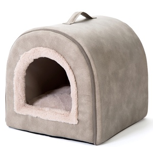 2022 Bestseller Hochwertiges Wasserdichtes Leder Komfortables Kleines Haustier-Bett Hunde- und Katzenhöhle - Product Image 1