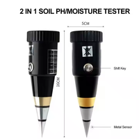 Hygromètre de sol de jardin 2 en 1 Détecteur de PH Testeur d'humidité du sol de pelouse PH de haute précision pour plantes avec sonde mentale